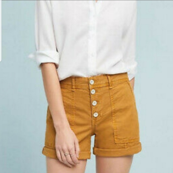 Anthropologie Pants - Anthropologie Wanderer in Gold Shorts NWT